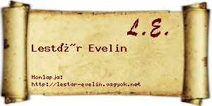 Lestár Evelin névjegykártya